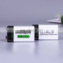 Doublepow Rechargeable Lithium Ion 9V 650mAh USB Fast Charge 9 Volt Battery thumbnail-4