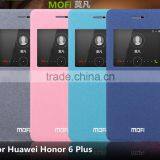 MOFi Deluxe Smart Open View Window Series PU Leather Cases for Huawei Honor 6 Plus,Back Flip Cover Cases