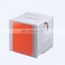 White Suggestion Box With Sign Channel Key Lock Acrylic Suggestion Cube