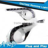 AKD Car Styling LED DRL for Toyota Highlander LED DRL Signal Highlander DRL Daytime Running Light Good Quality 12 LED Fog lamp
