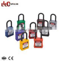 Chinese Supplier High Security 38Mm Insulation Shackle Nylon Safety Padlock