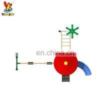 Classic Themes Amusement Park Rides House for Kids Games Playhouse Plastic Slide Outdoor Playground Equipment With Swings thumbnail-3