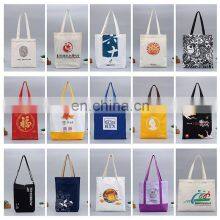 100 Bag Logo Print Heavy Duty Sublimation Cotton Fabric Grocery Packaging Black Blank Cotton Tote Bag thumbnail-4