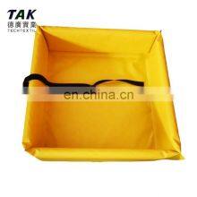 flexible temporary multipurpose quick release chemical yellow folding oil pool spill containment berm