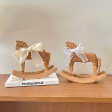 Retro Rural Style Wooden Rocking Horse thumbnail-5