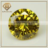 7.00mm Yellow Round Brilliant Cut Synthetic Gemstone