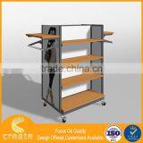 Portable Clothes Store Design Floor Shelving Gondola Display Rack