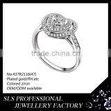 China New Year Design Jewelry Bride Silver Wedding Ring 925 Solid Silver Ring With aa cz Stone thumbnail-2
