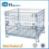 Warehouse folding metal wire container cage baskets