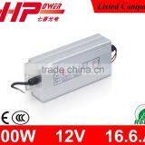 CCC CE RoHS waterproof 200w 17a 12v single output constant voltage ac dc regulated dimmable LED driver