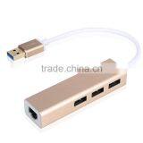 High Quality USB 3.0 Hub Ports With RJ45 Cable Adapter thumbnail-1