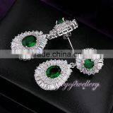 New Model Arabic White Gold Zirconia Big Fashion Jewelry Set thumbnail-4
