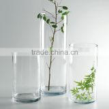 Straight Glass Vase; Clear Vase set
