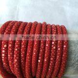 Genuine Purple Green Orange Blue Black Stingray Leather Bracelet Stingray Jewelry Cord for Gift thumbnail-4