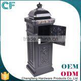 The Most Popular Style In Europe Die Casting Aluminiun Freestanding Usa Black Letter Box From China thumbnail-1