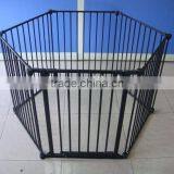 NEW CHILD SAFETY HEARTH GATE / BLACK METAL FIREGUARD/PLAYPEN/DIVIDER thumbnail-1