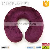 popular quilting and printing good quality memory foam travel neck pillow