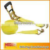 Rubber Handle 2" 50mm Width Cargo Strap J Metal Hooks /2inch Cargo Lashing 5000bs thumbnail-3