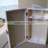 Unfished Used Wooden Wine Glass Display Box