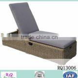 Outdoor Sunbed PE Rattan Alum Frame