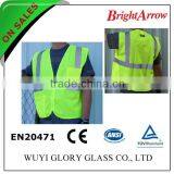 100% Polyester Custom High Visibility Safety Blue Polis Gilet thumbnail-1