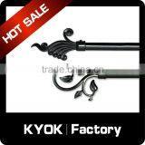 KYOK Muslim Style Ceiling Mounted Double Curtain Rod,window Cast Iron Accessories,curtain Poles for Africa thumbnail-1