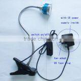 Gooseneck Portable Clip-on Led Desk Lamp 3W Student Reading Lamp