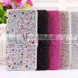 Rhinestone Phone Case OEM Flip Leather Case Cover For Samsung Galaxy Grand 2 thumbnail-4