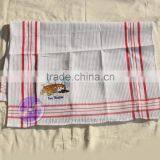 Cheap White Embroidered Waffle White 100% Cotton Flour Sack Towel thumbnail-3