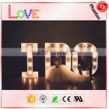 Romantic led light letters large for wedding