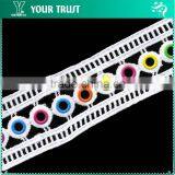 10MM Colorful Flat Grommet White Polyester Lace Metal EyeletTrimming thumbnail-4