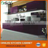China Fashionable 1-shaped Purple Mdf Board Hign Gloss Lacquer Cabinet Factory thumbnail-1