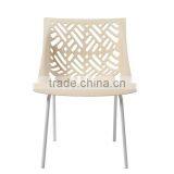 white plastic design garden chair