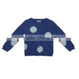XE18040 100%Cotton Pullover Sweater With Dot for Kids