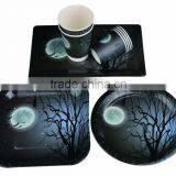 Shaped Custom Printed Halloween Design Paper Plates and Cups Sets thumbnail-4