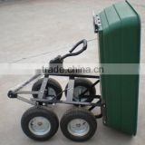 Steel mesh garden tool cart