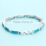 925 Sterling Silver Ocean Synthetic Blue Opal Bracelet Jewelry SBI181W thumbnail-2