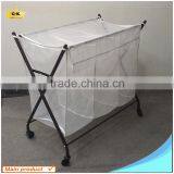 Laundry Clothes Bag Hotel Sorter Hamper Storage Laundry Cart With Wheels Made in China thumbnail-5