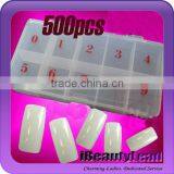 Wholesale False Nail Tips Nail Art Tips 500pcs per Box With 10 Different Sizes thumbnail-1