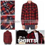 Custom Design Long Sleeves Plaid Flannel Shirts With Competitive Price