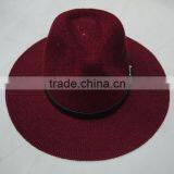 Women Acrylic Red Winter Hat thumbnail-2