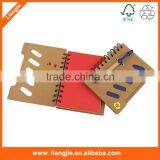 Kraft Cover Spiral Writing Pads Filler Papers Eco-friendly Notebook With Pen thumbnail-1