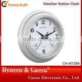 Cason Christmas Weather Station Wall Mounted Clock (Silver) thumbnail-1