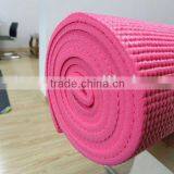 Sell 10mm Thickness Rose Red Color PVC Anti Slip Yoga Mat thumbnail-1