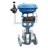 v-type PTFE ss304 welded water regulating valve with pneumatic
