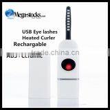 USB Plastic Eye Lashes Heated Curler Sensor Makeup Beauty Tools Rechargeable White ABS+Ceramic thumbnail-1