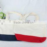 Two-tone Fabric Shopping Handbag thumbnail-1