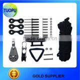 Tuopu Canoe Anchor Kit System Yak Gear Deluxe Anchor Trolley Kit for Canoe Kayak Pad Eye Anchor Kit thumbnail-6