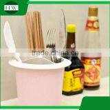 Multipurpose Eco Plastic Round Table Fork Knife Spoon Chopsticks Tableware Storage Case Bin Container Box thumbnail-1