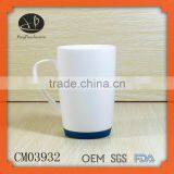 Porcelain Mugs and Cups With Lid and Base,ceramic Mug With Silicone Lid thumbnail-2